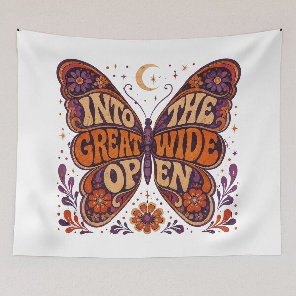 Item preview, Into The Great Wide Open – Retro Psychedelic Butterfly designed and sold by ScanMood.
