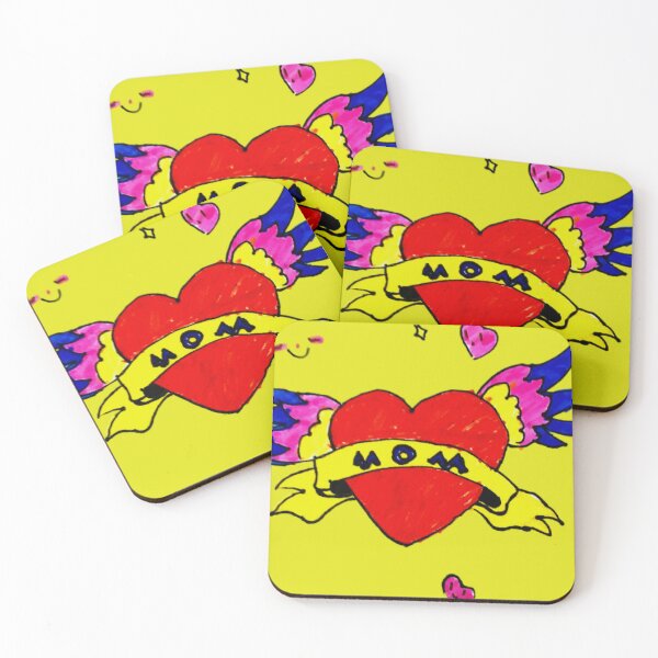 Item preview, Classic Winged Tattoo Heart Mom Illustration designed and sold by PancakePals.