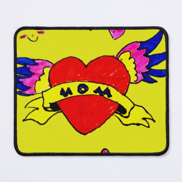 Item preview, Classic Winged Tattoo Heart Mom Illustration designed and sold by PancakePals.
