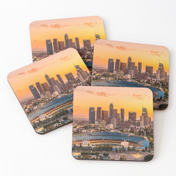 Item preview, Dodger Stadium Sunset with Downtown Los Angeles Skyline Photography designed and sold by Iceberg Comic Book Lounge.