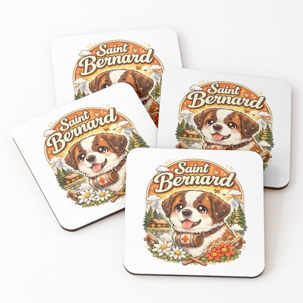 Item preview, Saint Bernard Mountain Rescue Puppy – Cute Alpine Dog Illustration designed and sold by blankTeeShirt.