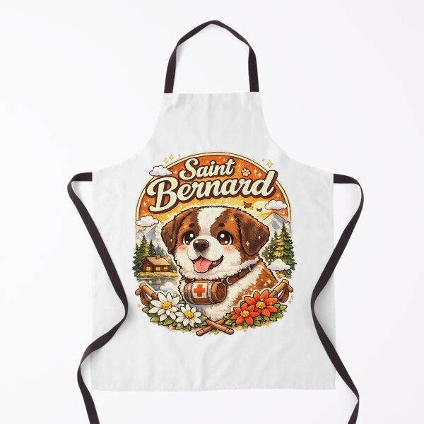 Item preview, Saint Bernard Mountain Rescue Puppy – Cute Alpine Dog Illustration designed and sold by blankTeeShirt.