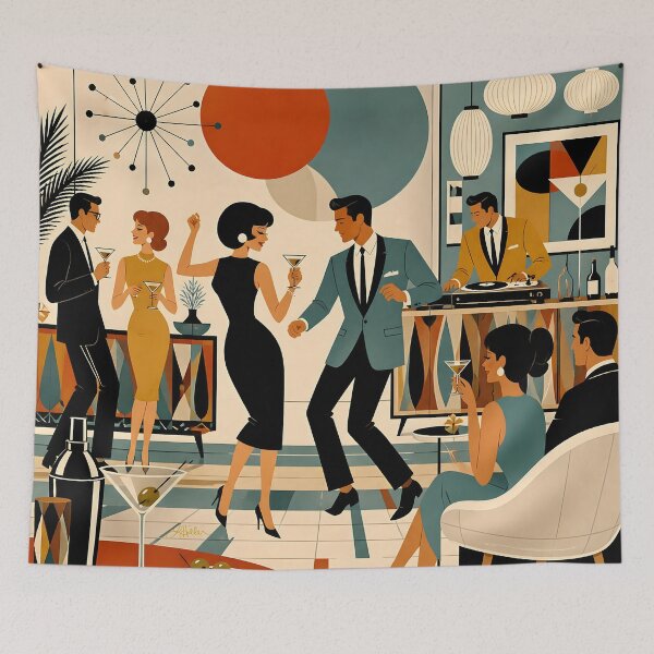 Item preview, Mid Century Modern Hip Martini Party designed and sold by Lee Hiller Designs.