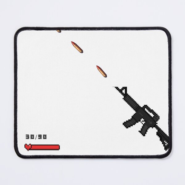 Item preview, Retro Pixel Art Assault Rifle Gaming HUD Design designed and sold by Redvibeco.