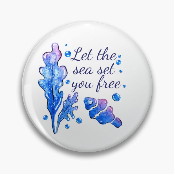 Item preview, Let the sea set you free! Watercolor fish art designed and sold by Deepness2023.