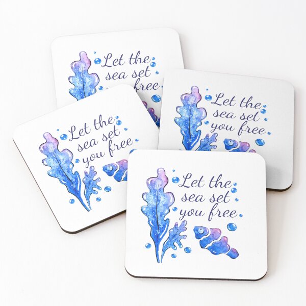 Item preview, Let the sea set you free! Watercolor fish art designed and sold by Deepness2023.