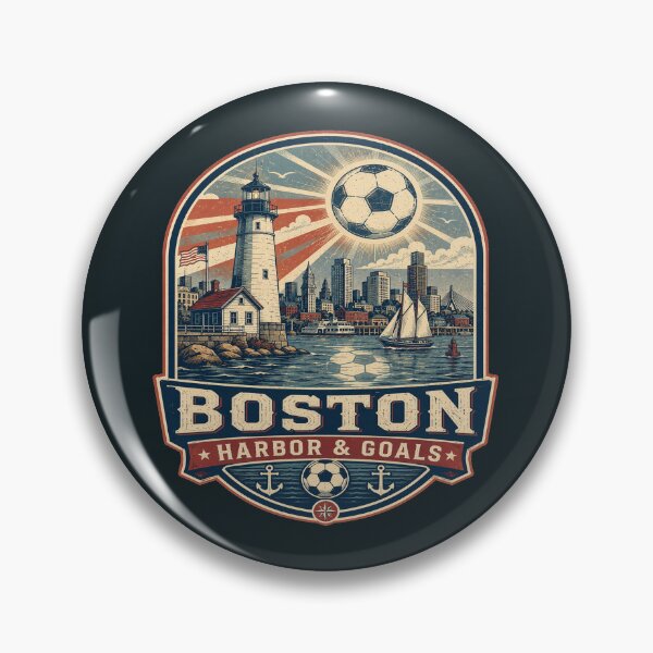 Item preview, Boston Harbor & Goals Soccer Shirt | Boston Travel Poster Lighthouse Football Fan designed and sold by Globalcitytees.