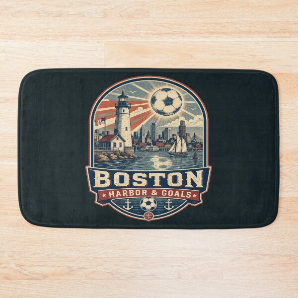 Item preview, Boston Harbor & Goals Soccer Shirt | Boston Travel Poster Lighthouse Football Fan designed and sold by Globalcitytees.