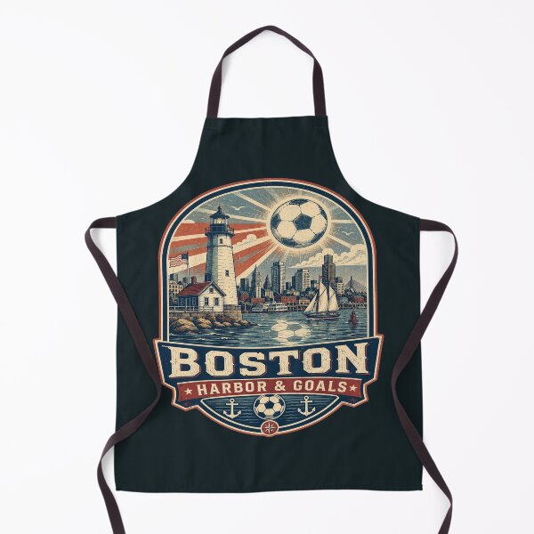 Item preview, Boston Harbor & Goals Soccer Shirt | Boston Travel Poster Lighthouse Football Fan designed and sold by Globalcitytees.