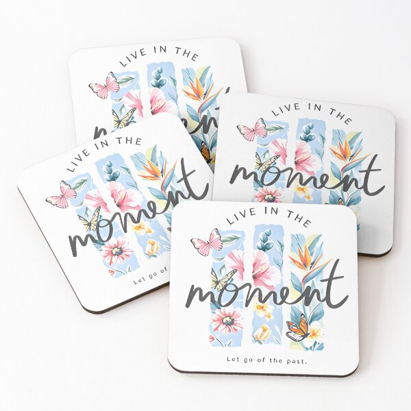 Item preview, Live in the Moment Botanical Quote Art designed and sold by Arty Art.
