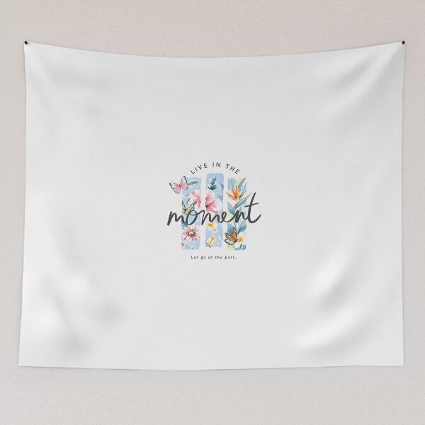 Item preview, Live in the Moment Botanical Quote Art designed and sold by Arty Art.