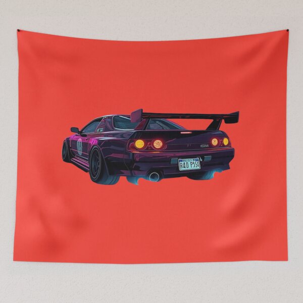 Item preview, Skyline GT-R R32 Synthwave: Futuristic JDM Street Racer designed and sold by ItzLacarth.