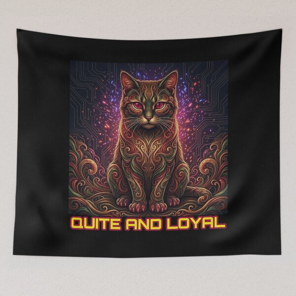 Item preview, Quiet and Loyal Cybernetic Cat Portrait designed and sold by Global-Command.