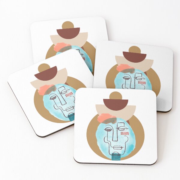 Item preview, Abstract Minimalist Face In Earth Tones designed and sold by GravesMorginDes.