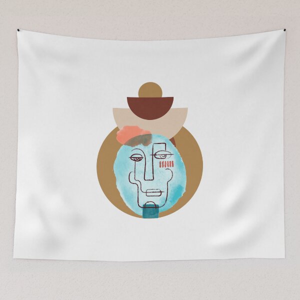 Item preview, Abstract Minimalist Face In Earth Tones designed and sold by GravesMorginDes.