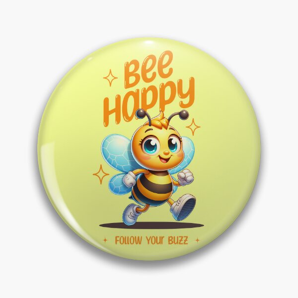 Item preview, Bee Happy Follow Your Buzz Cute Bee Design designed and sold by PrintandJoy.