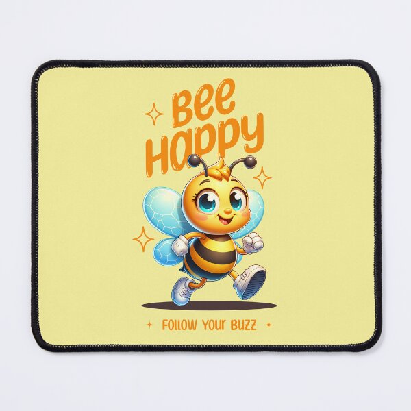 Item preview, Bee Happy Follow Your Buzz Cute Bee Design designed and sold by PrintandJoy.