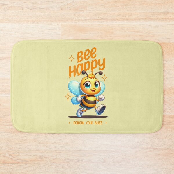 Item preview, Bee Happy Follow Your Buzz Cute Bee Design designed and sold by PrintandJoy.