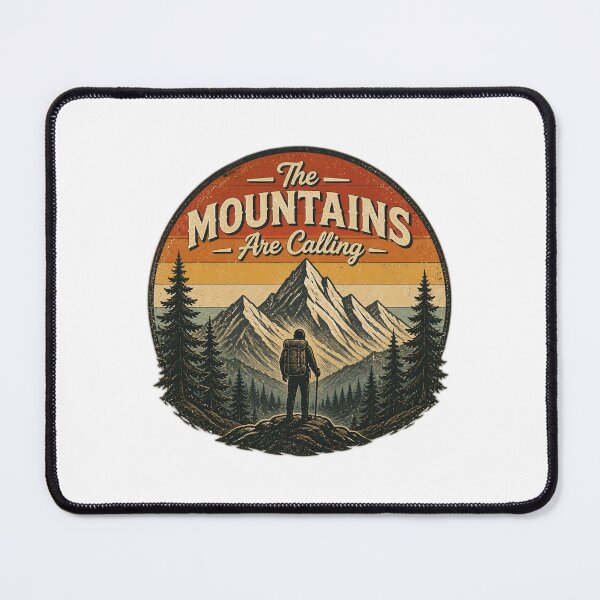Item preview, The Mountains Are Calling – Vintage Hiking & Mountain Adventure T-Shirt designed and sold by MJ-by-Dharan.