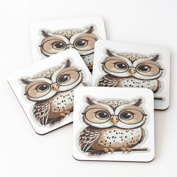 Item preview, Wise Owl with Round Glasses designed and sold by Artisan Finds Online.