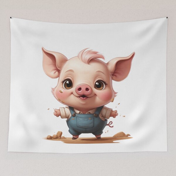 Item preview, Cute cartoon piggy for kids. designed and sold by NewtBoo.