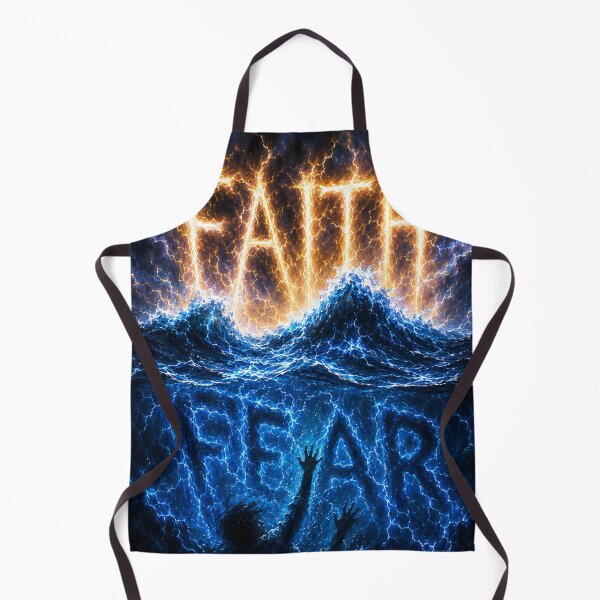 Item preview, Faith Over Fear Stormy Ocean Lightning designed and sold by Pioneer Spirit Market.