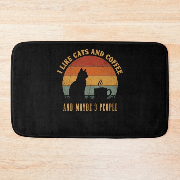 Item preview, I Like Cats And Coffee And Maybe 3 People Introvert Cat Lover Coffee Drinker Sarcastic Humor designed and sold by HumansStuck12.