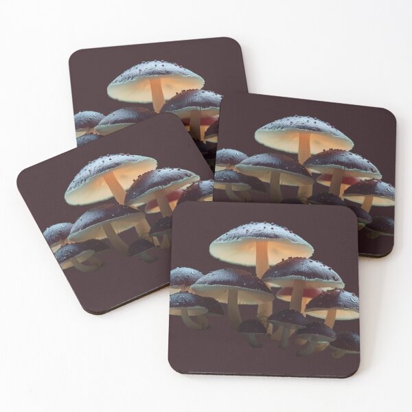 Item preview, Enchanted Forest Mushrooms: Glowing Bioluminescent Fungi Cluster designed and sold by ItzLacarth.