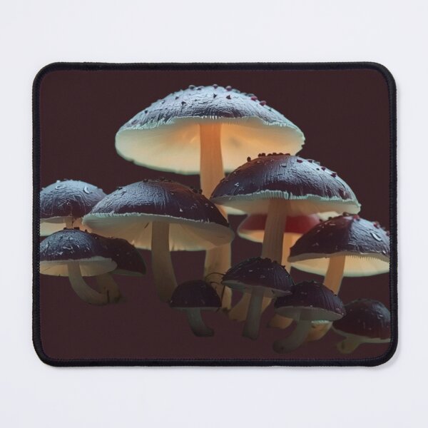 Item preview, Enchanted Forest Mushrooms: Glowing Bioluminescent Fungi Cluster designed and sold by ItzLacarth.
