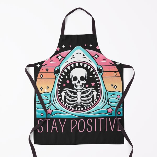 Item preview, Funny Retro Skeleton And Shark Stapositive Summer designed and sold by legendaryskins.