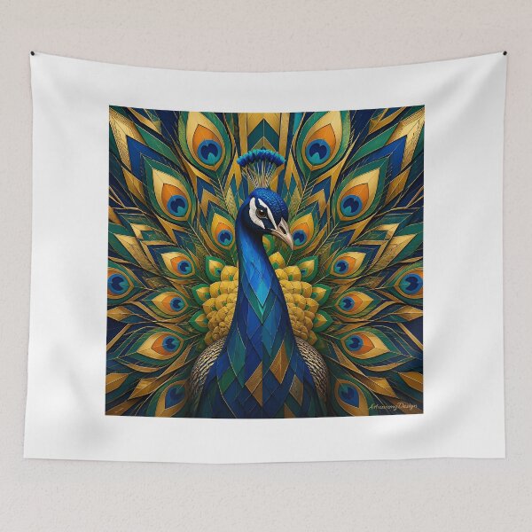 Item preview, Royal Geometric Peacock Elegance designed and sold by ArtnarongDesign.