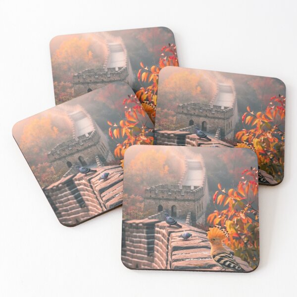 Item preview, Great Wall Hoopoe Bird Autumn Scene designed and sold by ARTWORKPIXELS.