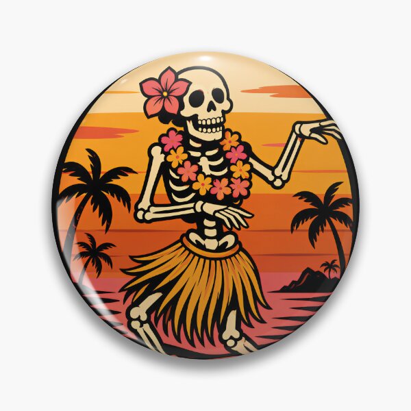 Item preview, Hula Halloween Skeleton Luau Dance designed and sold by Victor Shadehorn.