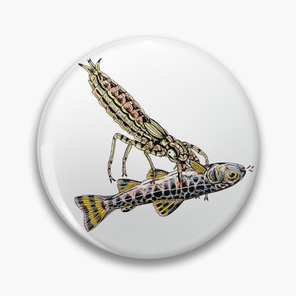 Item preview, Dragon Fly Nymph Eating Trout designed and sold by DEREK MOORE.