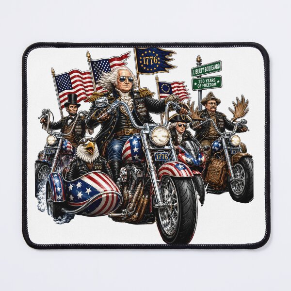 Item preview, Washington's Founding Fathers Biker Gang 250th Ride designed and sold by Zara Art House.