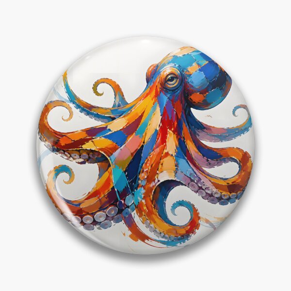 Item preview, Vibrant Abstract Octopus Splash Art designed and sold by ArtnarongDesign.