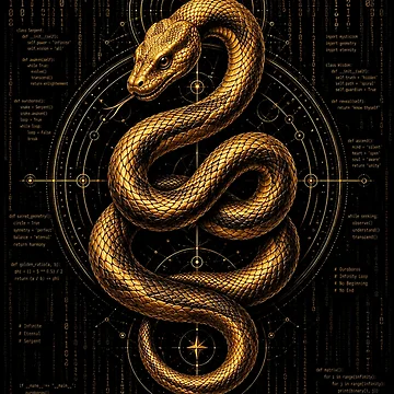 Artwork thumbnail, Golden Python Serpent by diamdesign