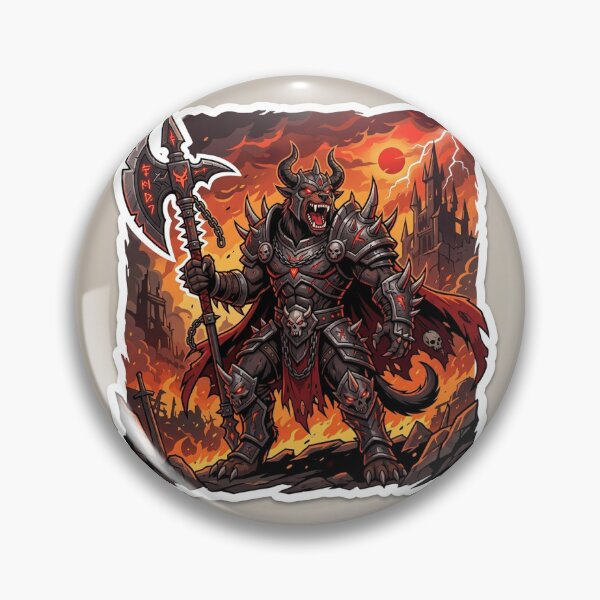 Item preview, Demon Dog Warlord Dark Armor Sticker designed and sold by uegi.