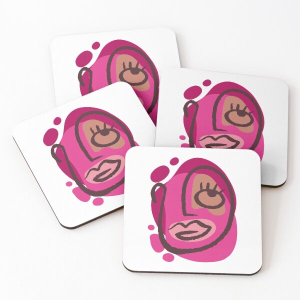 Item preview, Bold Pink Abstract Face designed and sold by GravesMorginDes.