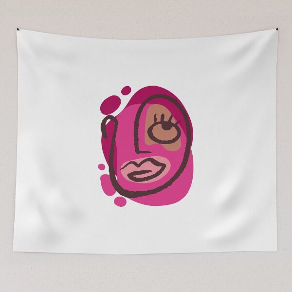 Item preview, Bold Pink Abstract Face designed and sold by GravesMorginDes.