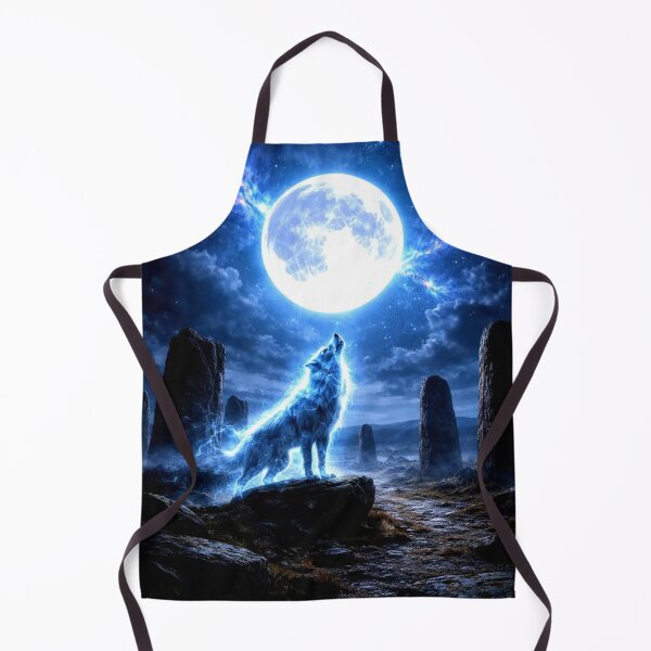 Item preview, Mystical Glowing Wolf Howling at Moon designed and sold by Pioneer Spirit Market.