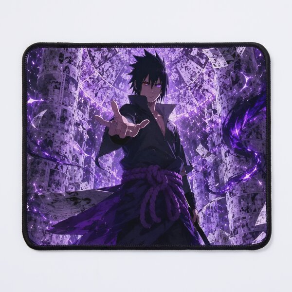Item preview, Sasuke | Violet Shadow Swordsman | Mystic Eye Warrior Anime-Inspired Fantasy Art designed and sold by Dyan4.