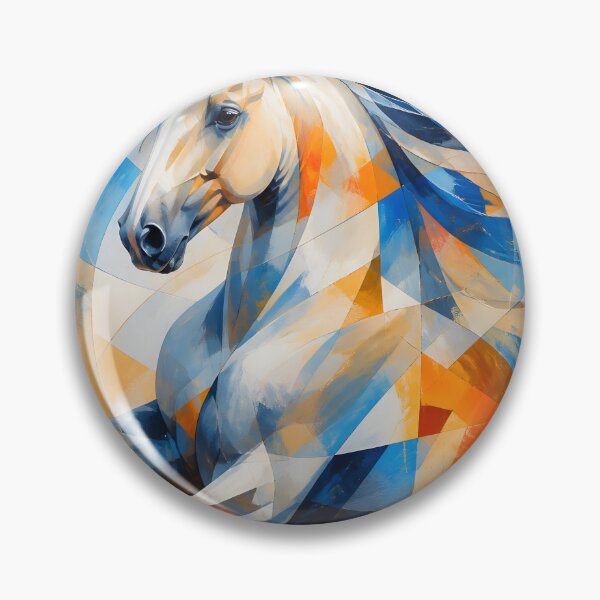 Item preview, Majestic Geometric White Horse designed and sold by ArtnarongDesign.