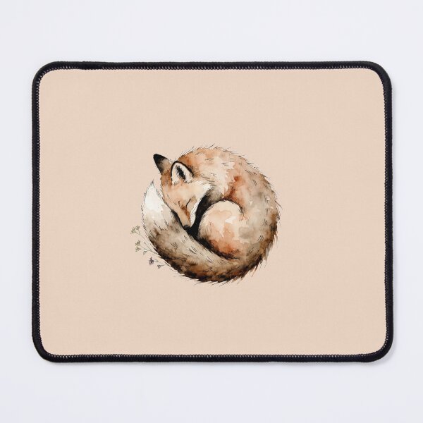 Item preview, Sleeping Fox – Cozy Watercolor Woodland Animal Illustration designed and sold by littlemooonart.