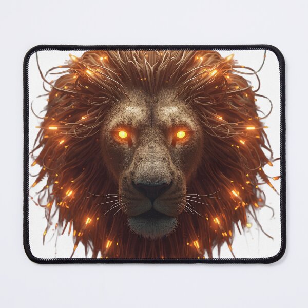 Item preview, Radiant Neon-Fiber Lion designed and sold by LuxPrintLab.