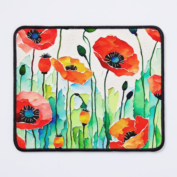 Item preview, Painterly Poppy Field designed and sold by ByNicoleSara.
