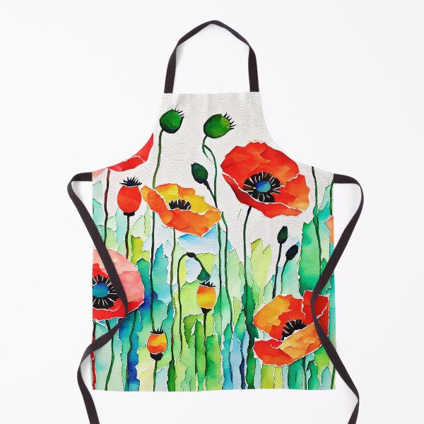 Item preview, Painterly Poppy Field designed and sold by ByNicoleSara.