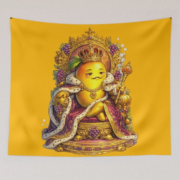 Item preview, Royal Mango King Cute Throne Crown Funny Fruit Royalty Design designed and sold by irfanshikh.