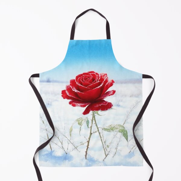 Item preview, Red Rose Blooming in Snowy Winter Field designed and sold by Pioneer Spirit Market.