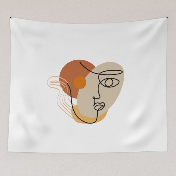 Item preview, Minimalist One Line Face Abstract Boho designed and sold by GravesMorginDes.